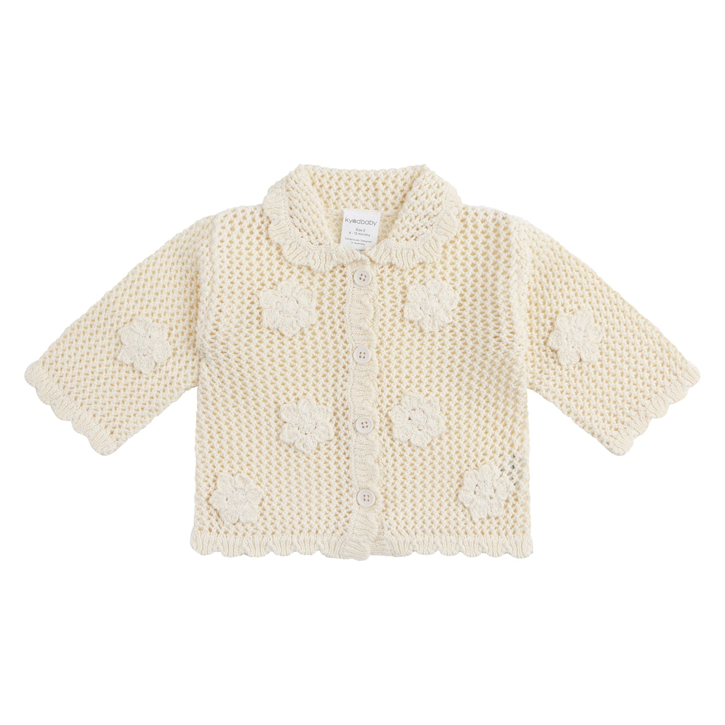 KYNDBABY CROCHET CARDIGAN | VANILLA