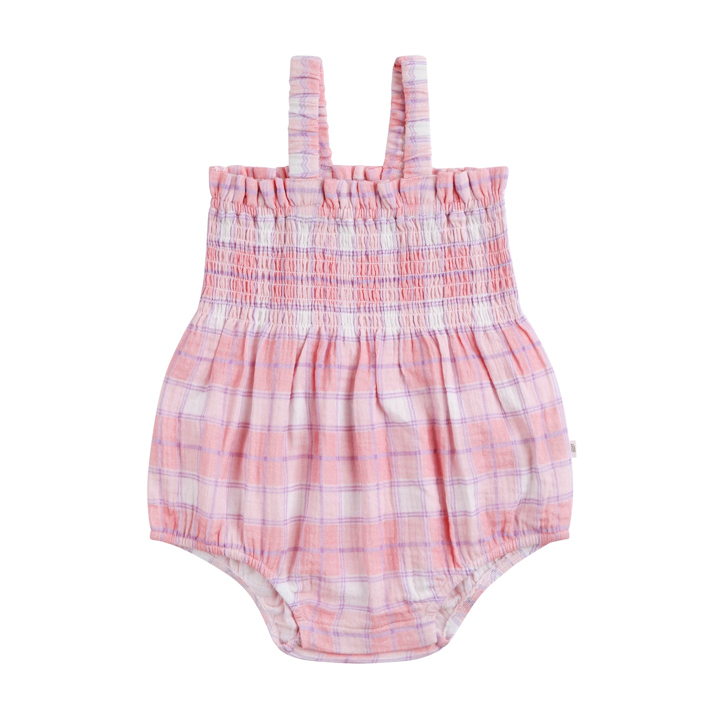 KYNDBABY SHIRRED WOVEN ROMPER | CHECK