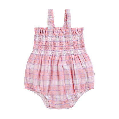 KYNDBABY SHIRRED WOVEN ROMPER | CHECK