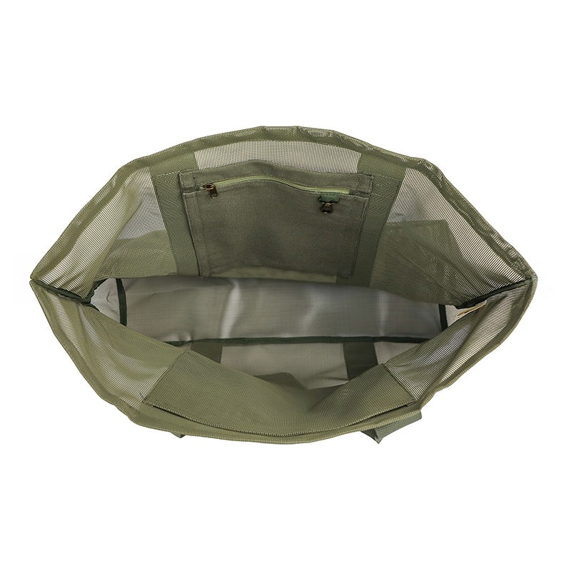 SANDE KIDS BEACH HAULER MESH BEACH BAG | PANDANUS GREEN