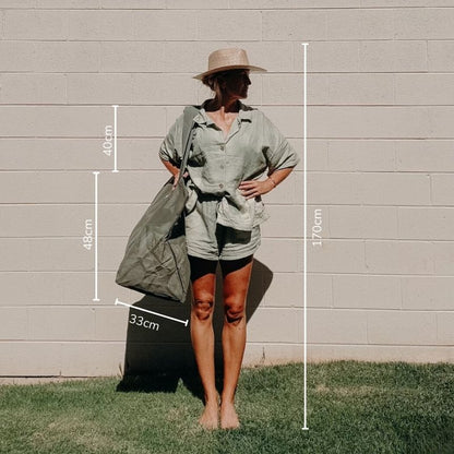 SANDE KIDS BEACH HAULER MESH BEACH BAG | PANDANUS GREEN