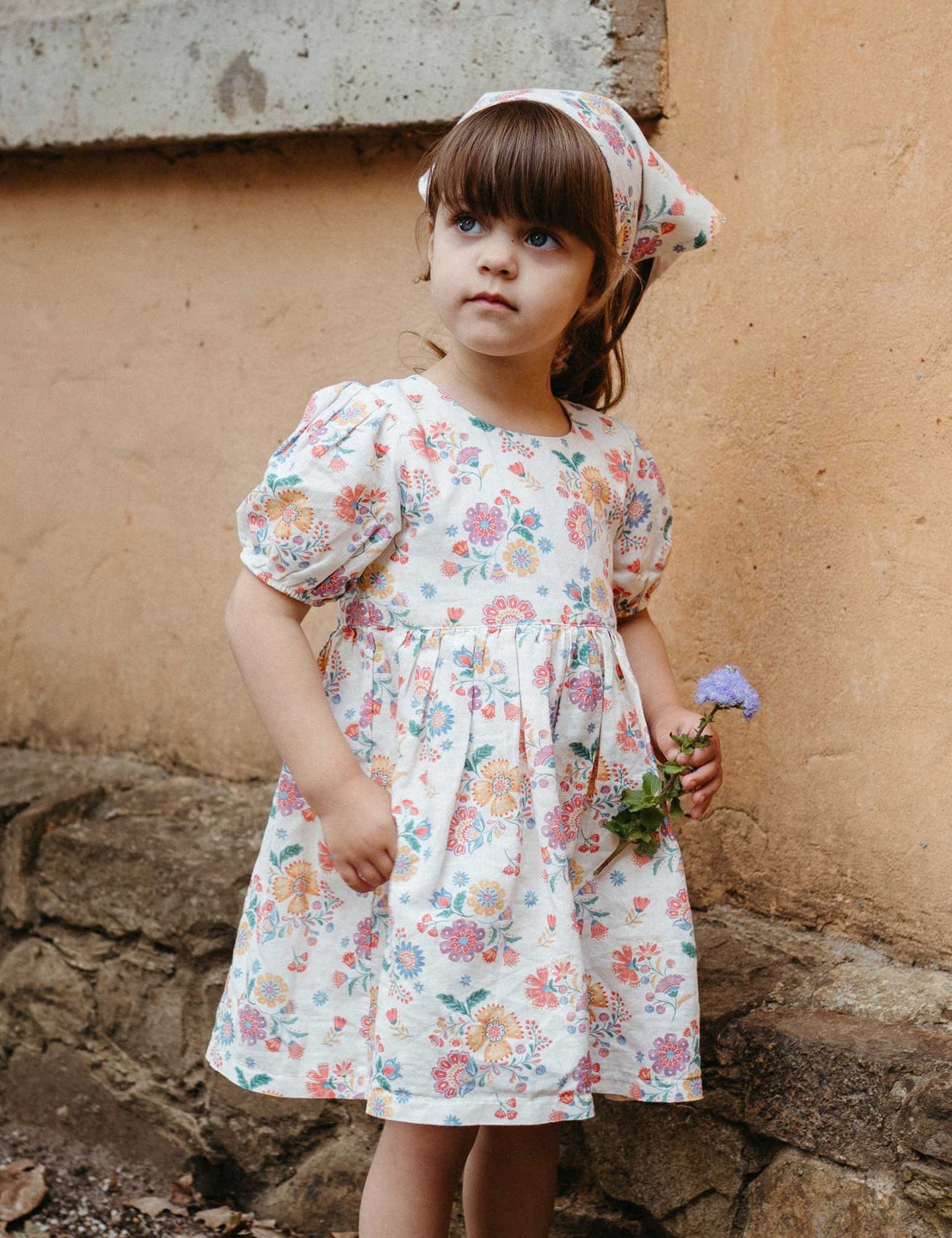 PUREBABY LINEN BLEND DRESS | MEXICAN FLORAL