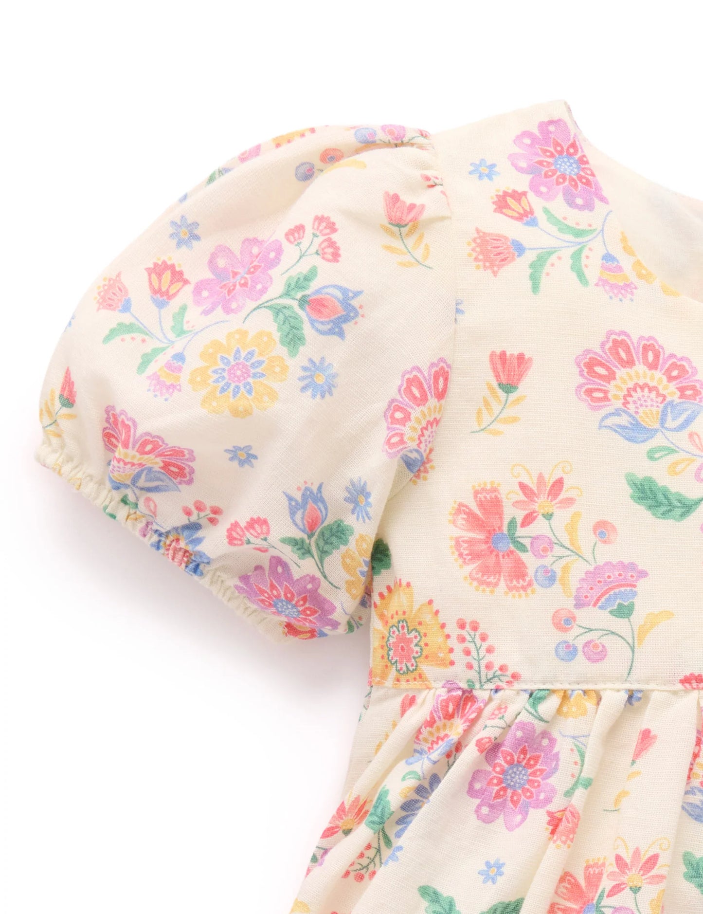 PUREBABY LINEN BLEND DRESS | MEXICAN FLORAL