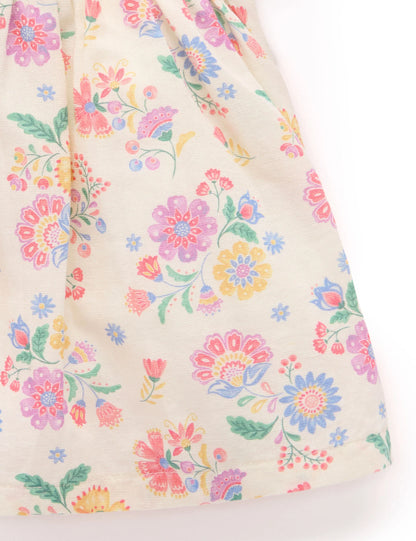 PUREBABY LINEN BLEND DRESS | MEXICAN FLORAL
