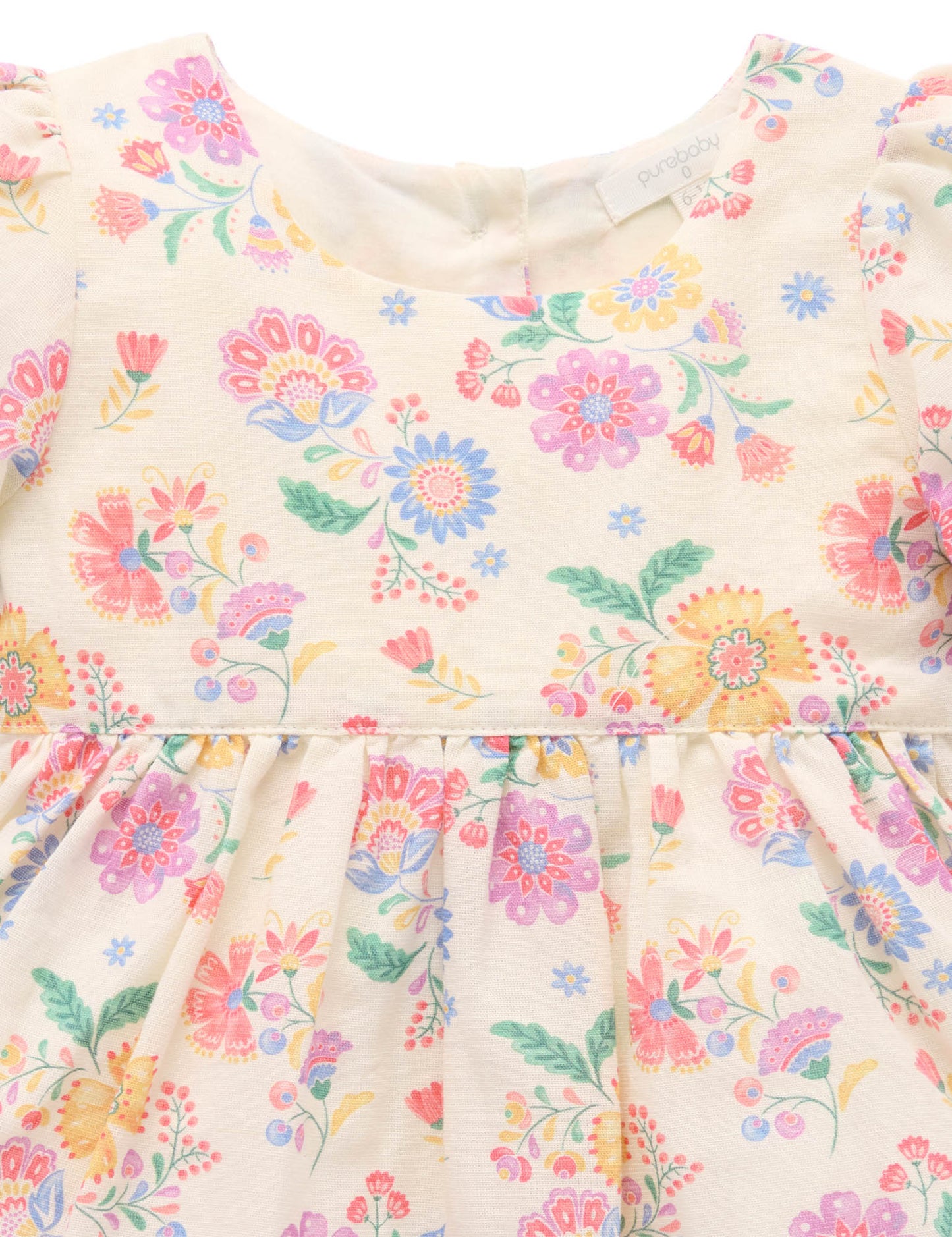 PUREBABY LINEN BLEND DRESS | MEXICAN FLORAL