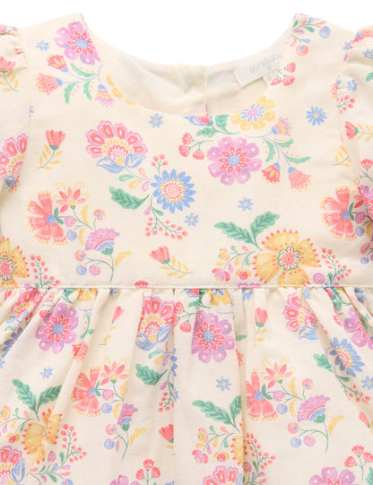 PUREBABY LINEN BLEND DRESS | MEXICAN FLORAL
