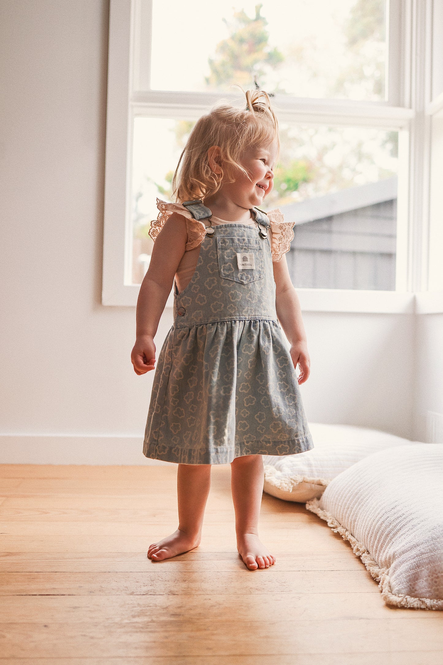 KYNDBABY WASHED DENIM PINAFORE DRESS