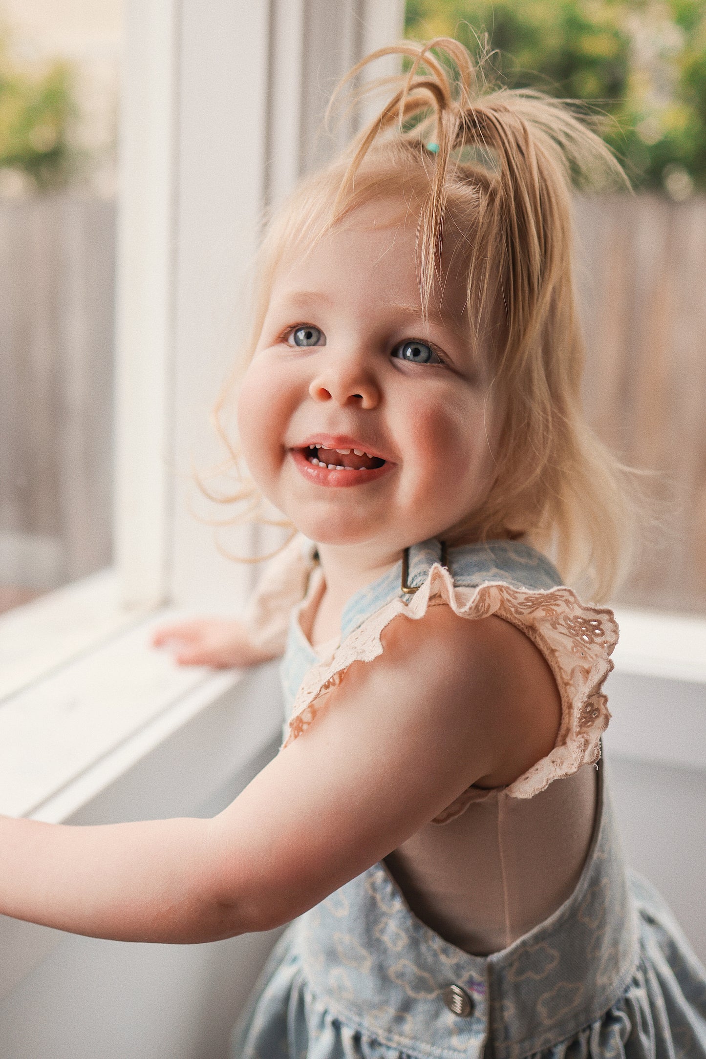 KYNDBABY WASHED DENIM PINAFORE DRESS