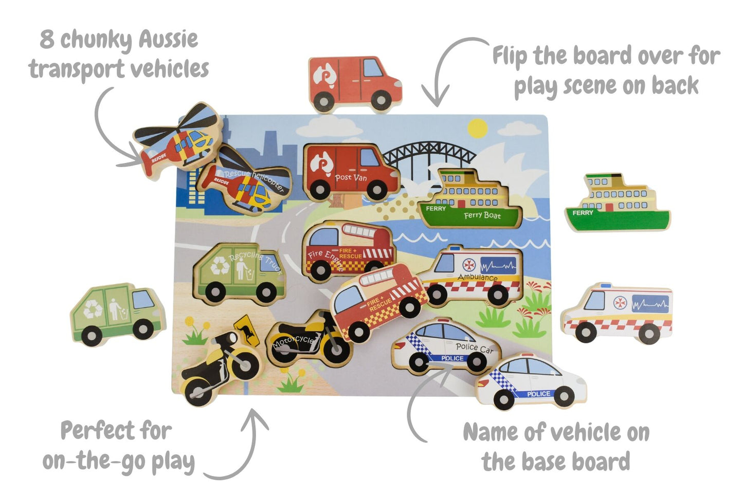 Chunky 3D Puzzle - Aussie Transport Vehicle Puzzle