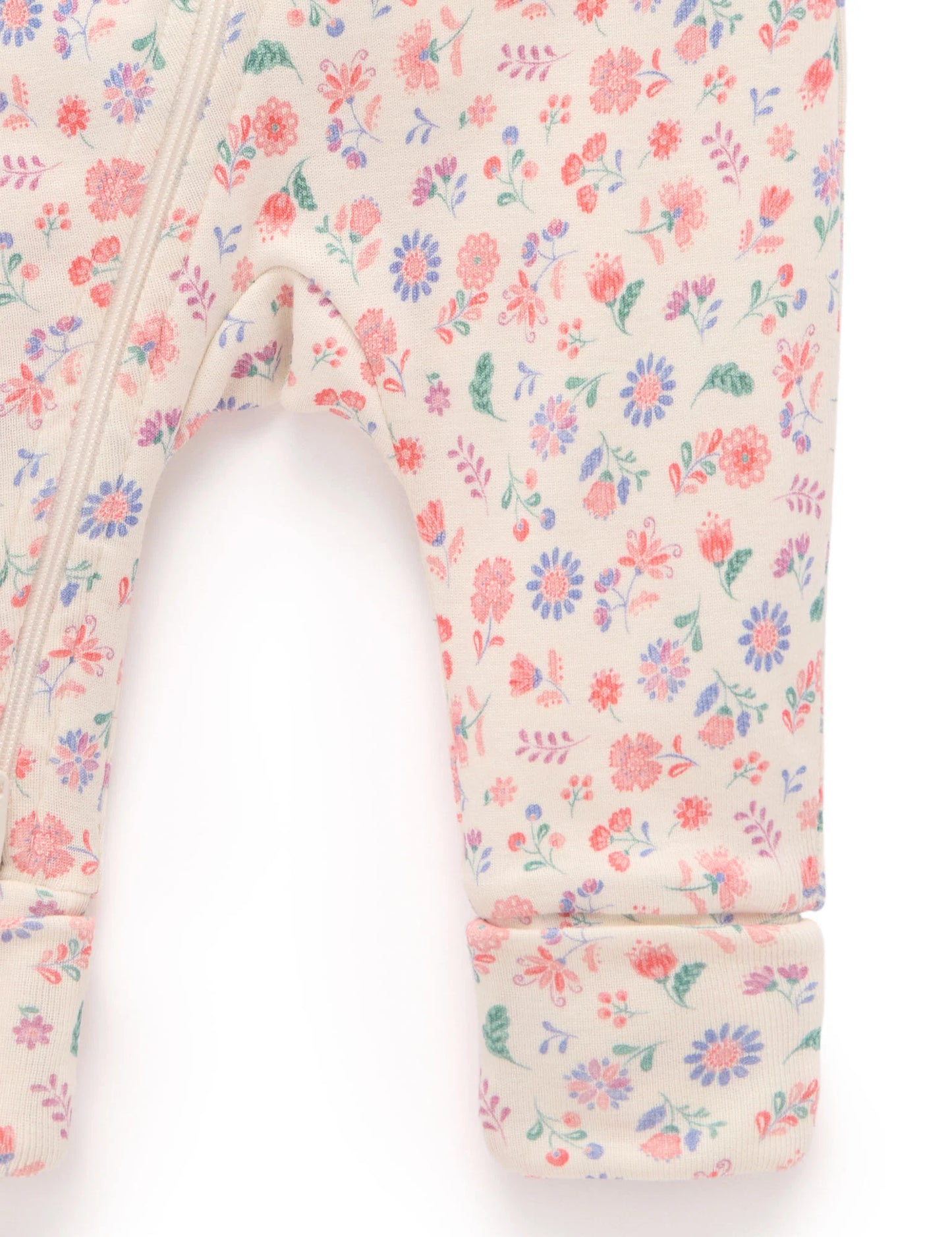 PUREBABY ZIP GROWSUIT | FLORAL