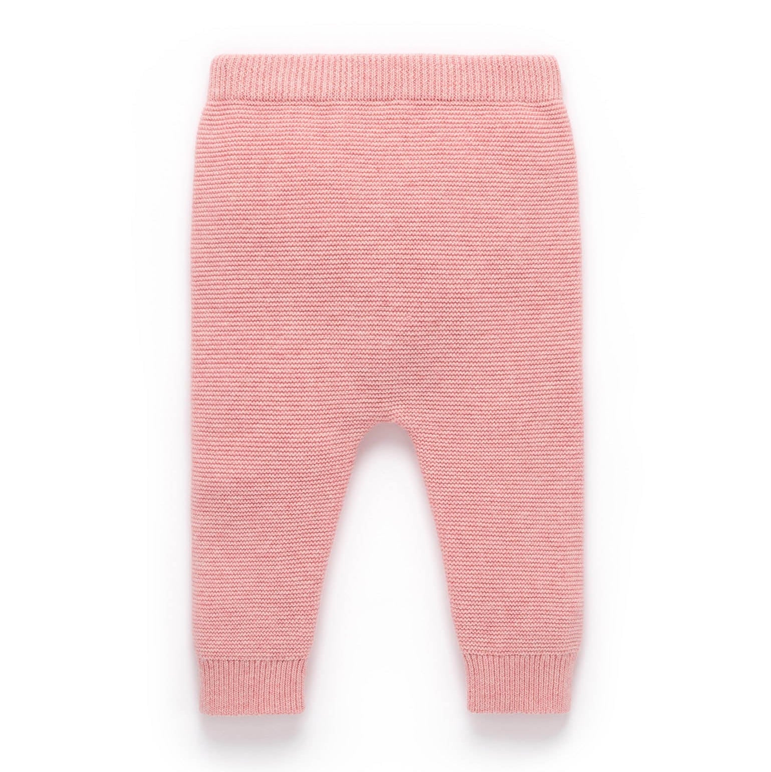 Pink baby pants on a white background