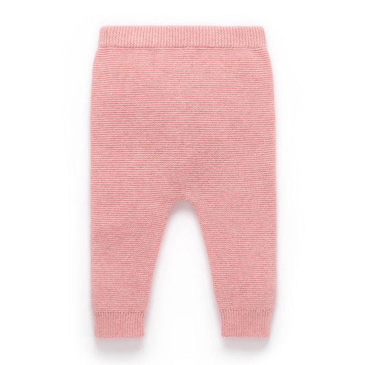 Pink baby pants on a white background