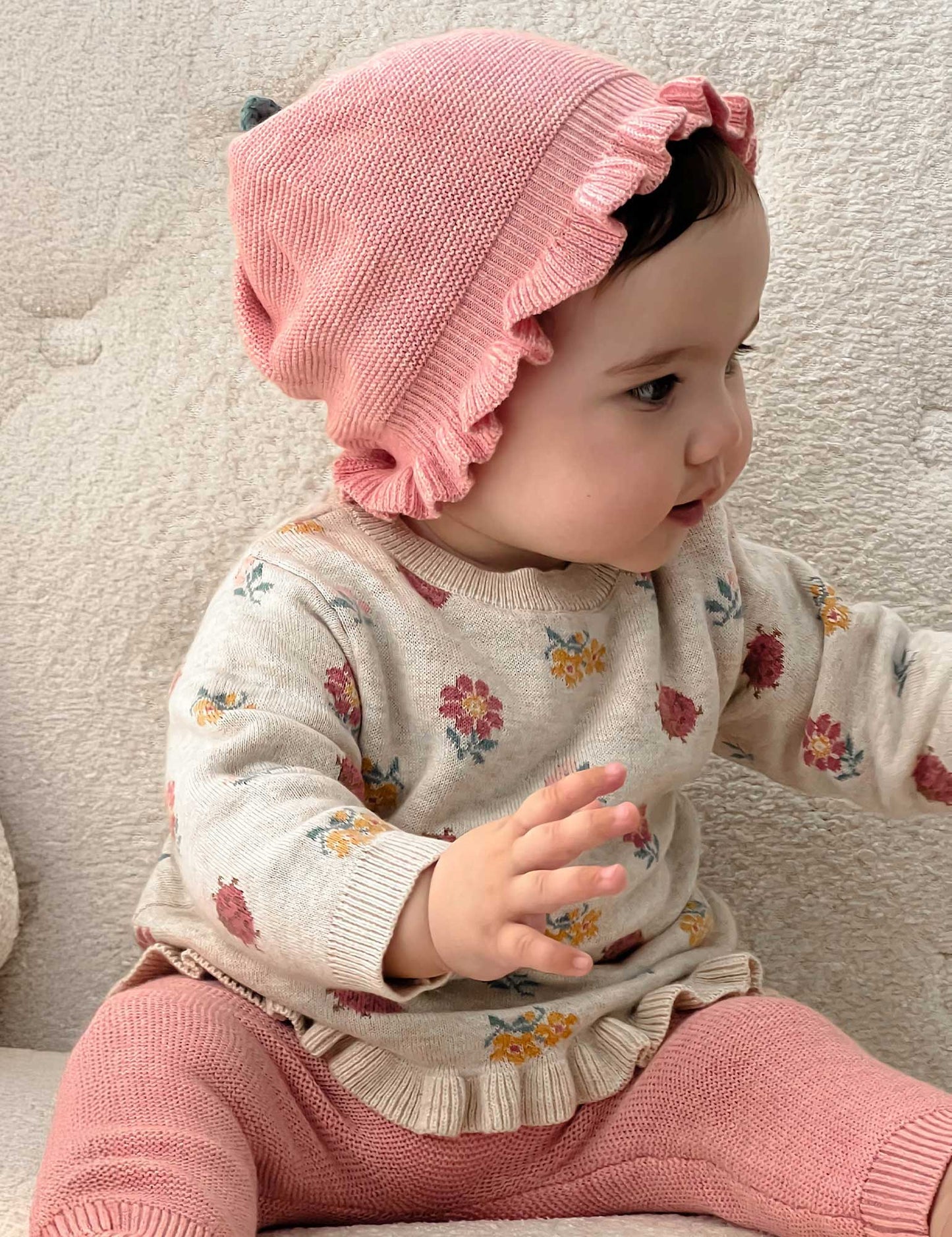 PUREBABY KNIT LEGGINGS | BLUSH PINK