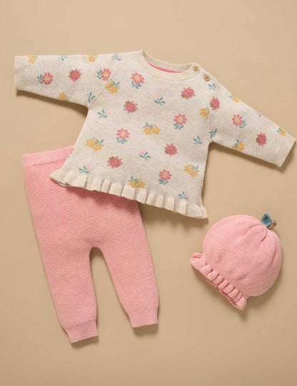 PUREBABY KNIT LEGGINGS | BLUSH PINK