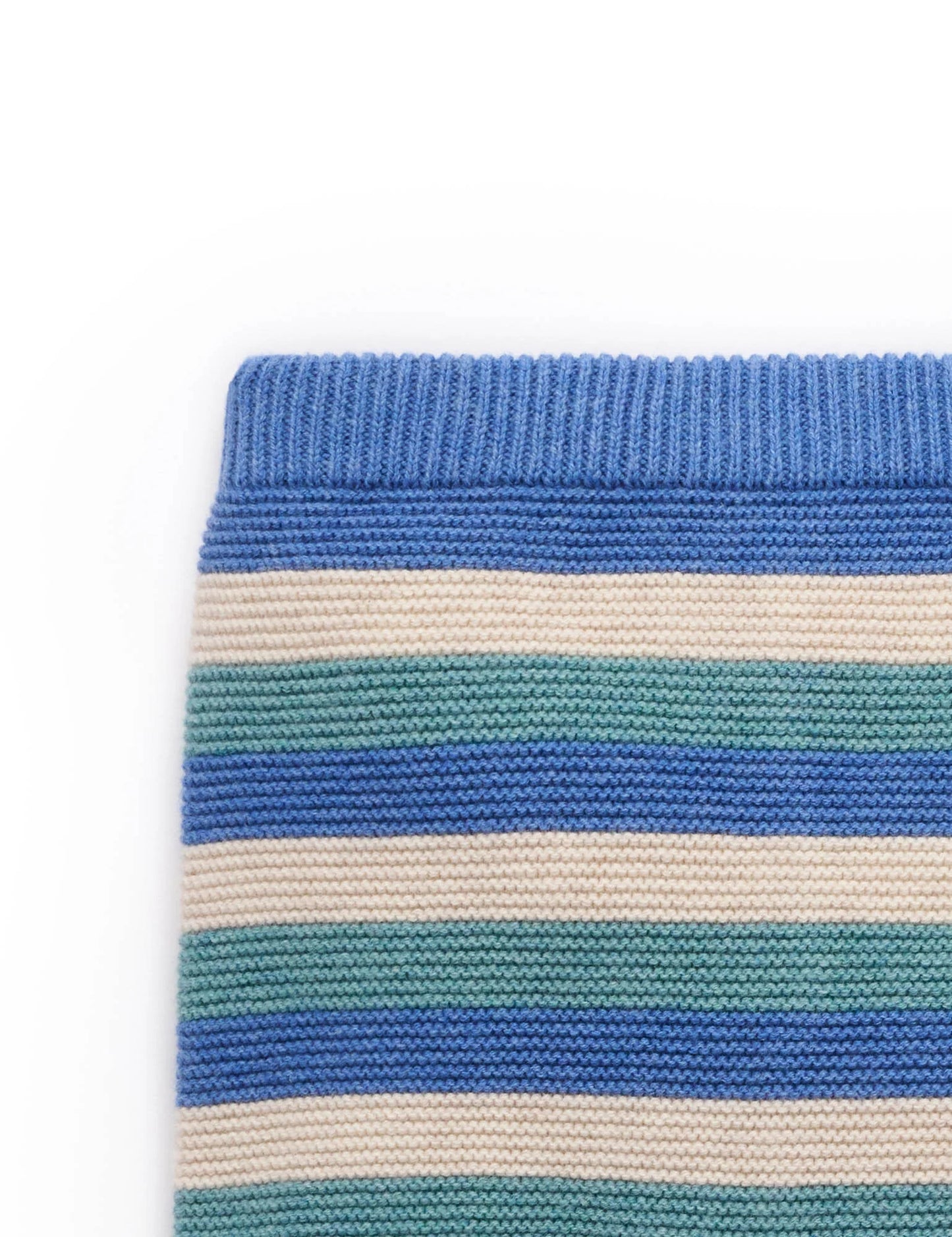 PUREBABY KNIT LEGGINGS | STRIPE BLUE