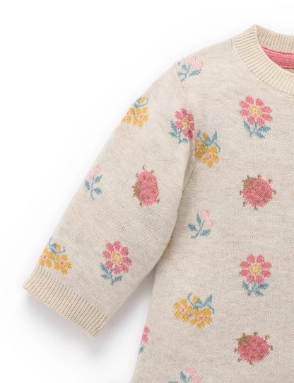 PUREBABY KNIT JUMPER | LADYBIRD