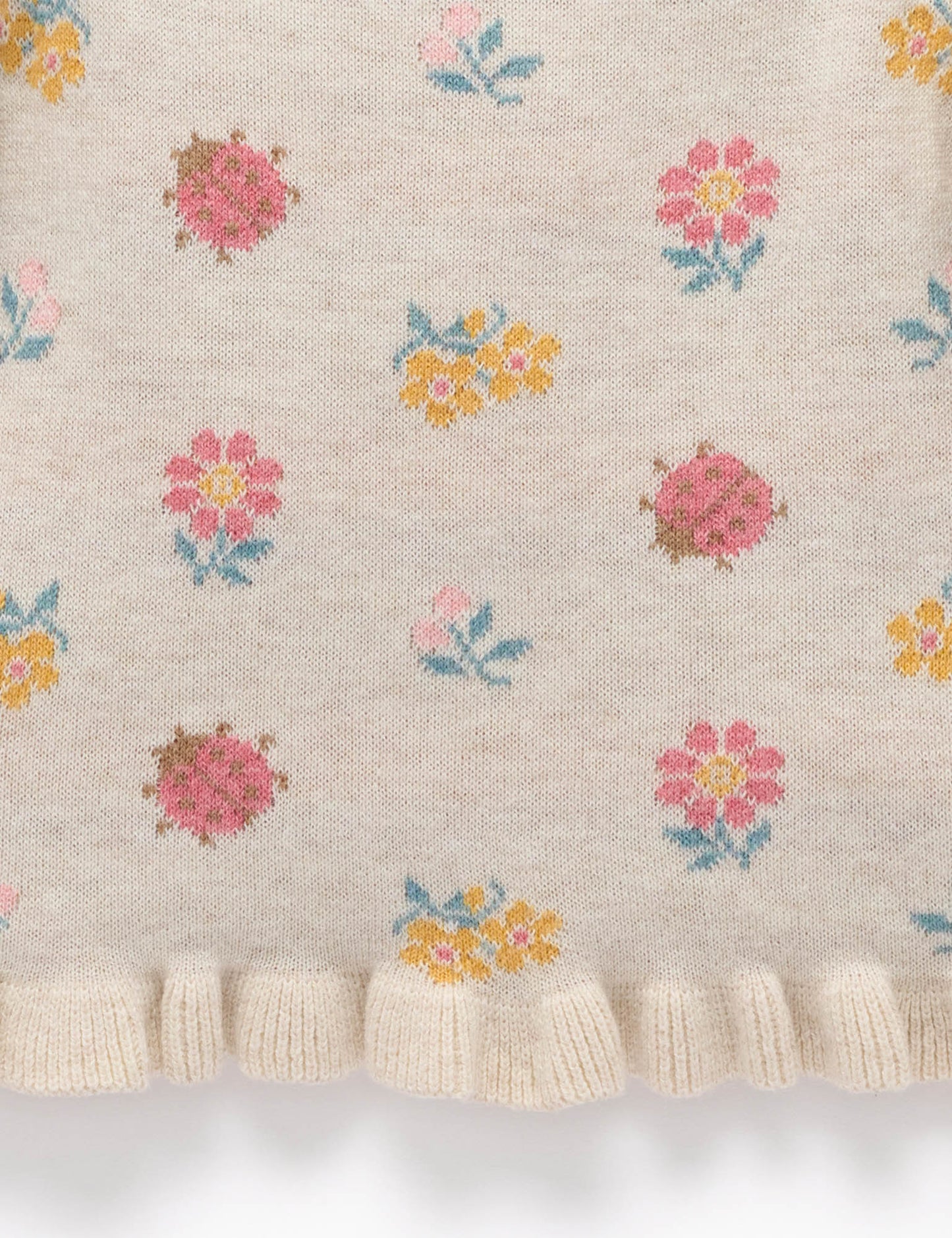 PUREBABY KNIT JUMPER | LADYBIRD