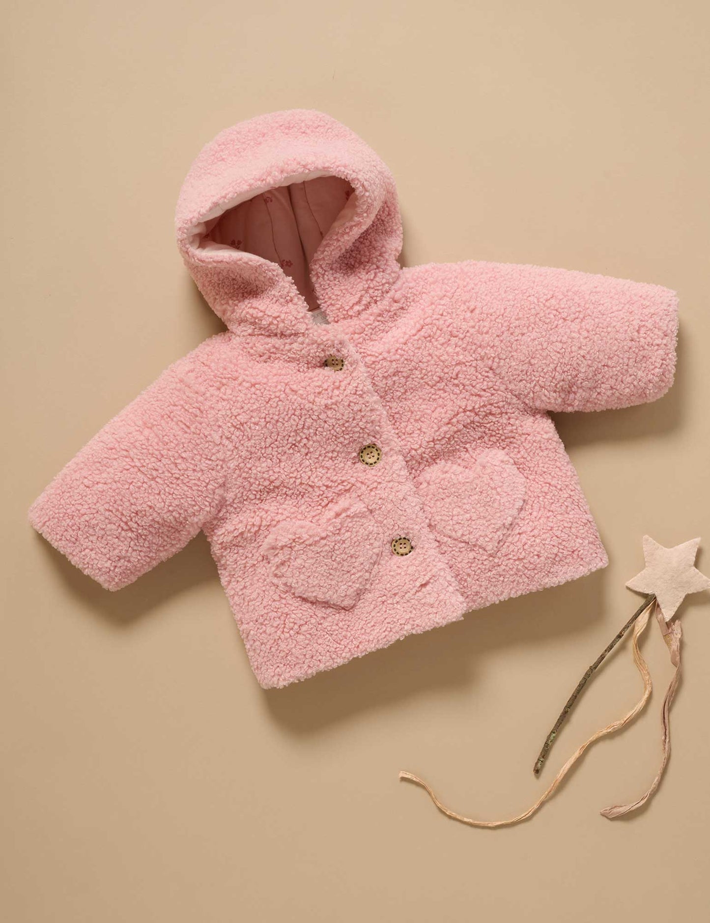 PUREBABY SHEARLING PADDED JACKET | BLUSH PINK
