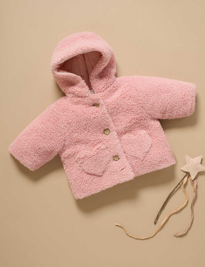 PUREBABY SHEARLING PADDED JACKET | BLUSH PINK