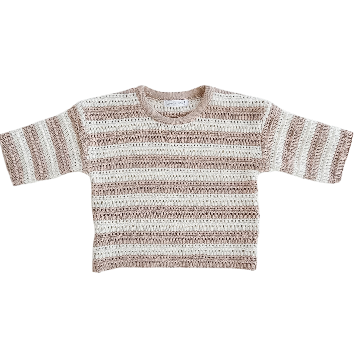 Striped sweater on a white background