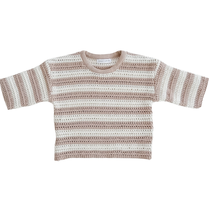 Striped sweater on a white background
