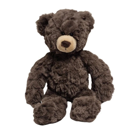 Brown teddy bear on a white background