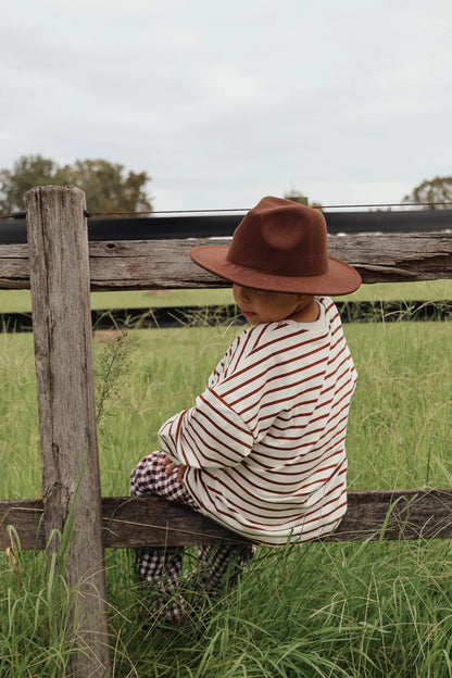 BLOSSOM AND PEAR LONG SLEEVE TOP | STRIPE CANYON