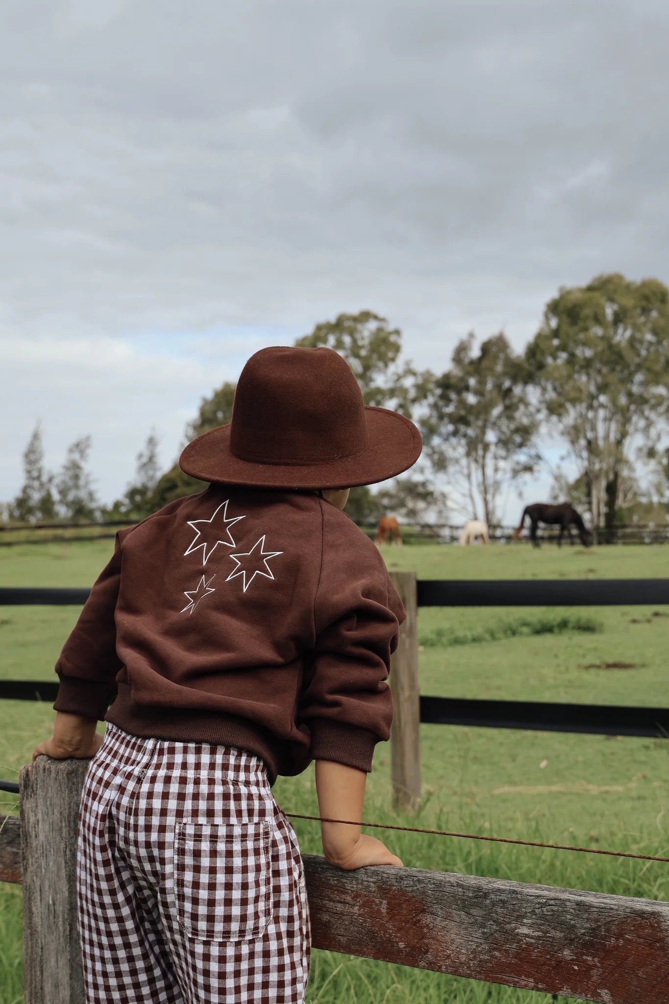 BLOSSOM AND PEAR SWEATER HOLD YOUR HORSES | ESPRESSO