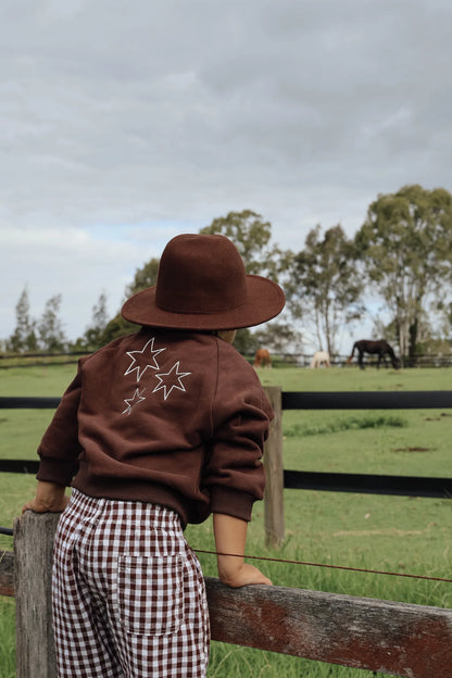 BLOSSOM AND PEAR SWEATER HOLD YOUR HORSES | ESPRESSO