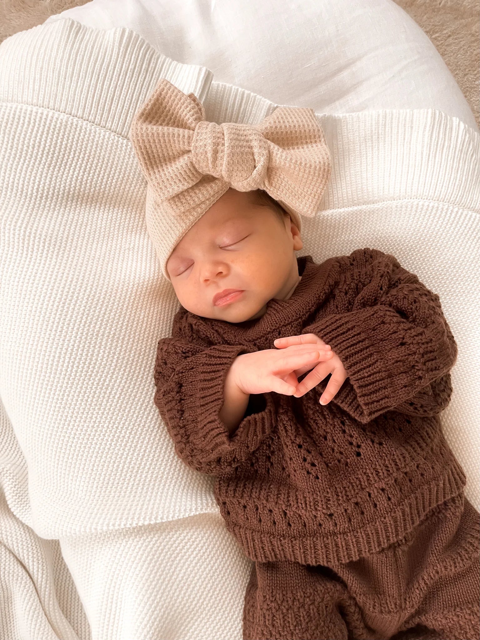 BLOSSOM AND PEAR KNIT SET | ESPRESSO - Angus & Dudley Collections