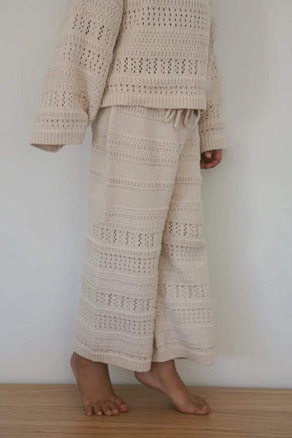 BLOSSOM AND PEAR KNIT SET | VANILLA LATTE