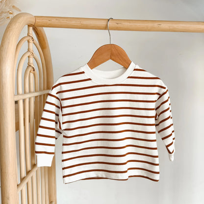BLOSSOM AND PEAR LONG SLEEVE TOP | STRIPE CANYON