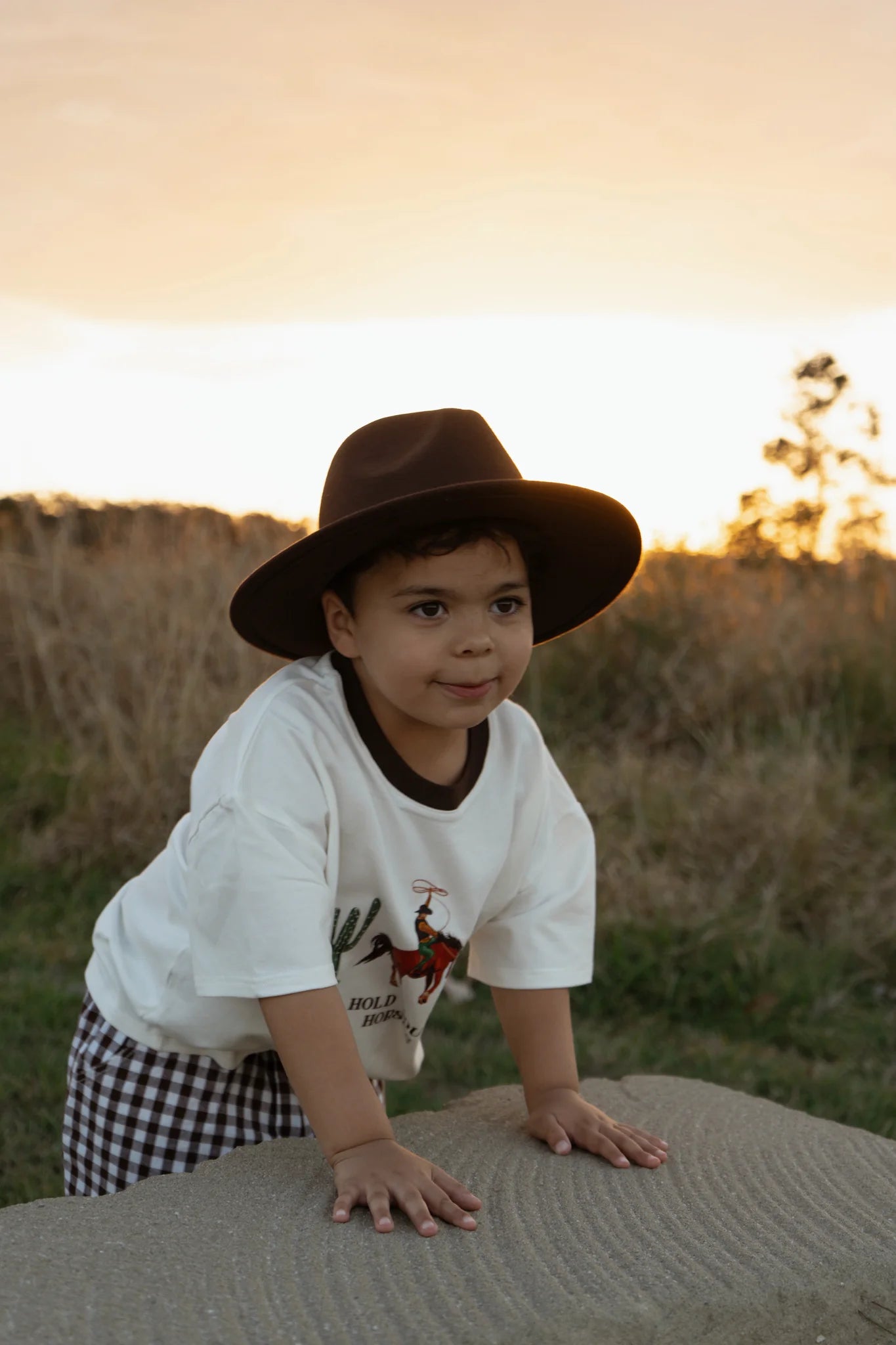 BLOSSOM AND PEAR FEDORA HAT