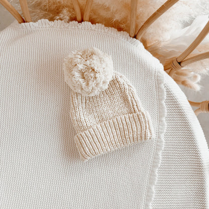 BLOSSOM AND PEAR KNIT BEANIE | HONEY