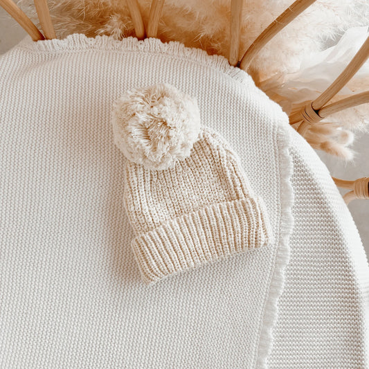 BLOSSOM AND PEAR KNIT BEANIE | HONEY
