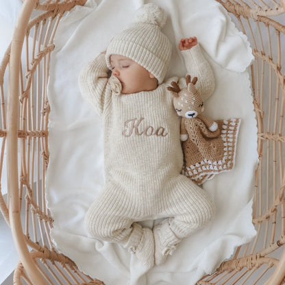 BLOSSOM AND PEAR CLASSIC KNIT ROMPER | FRANKIE HONEY