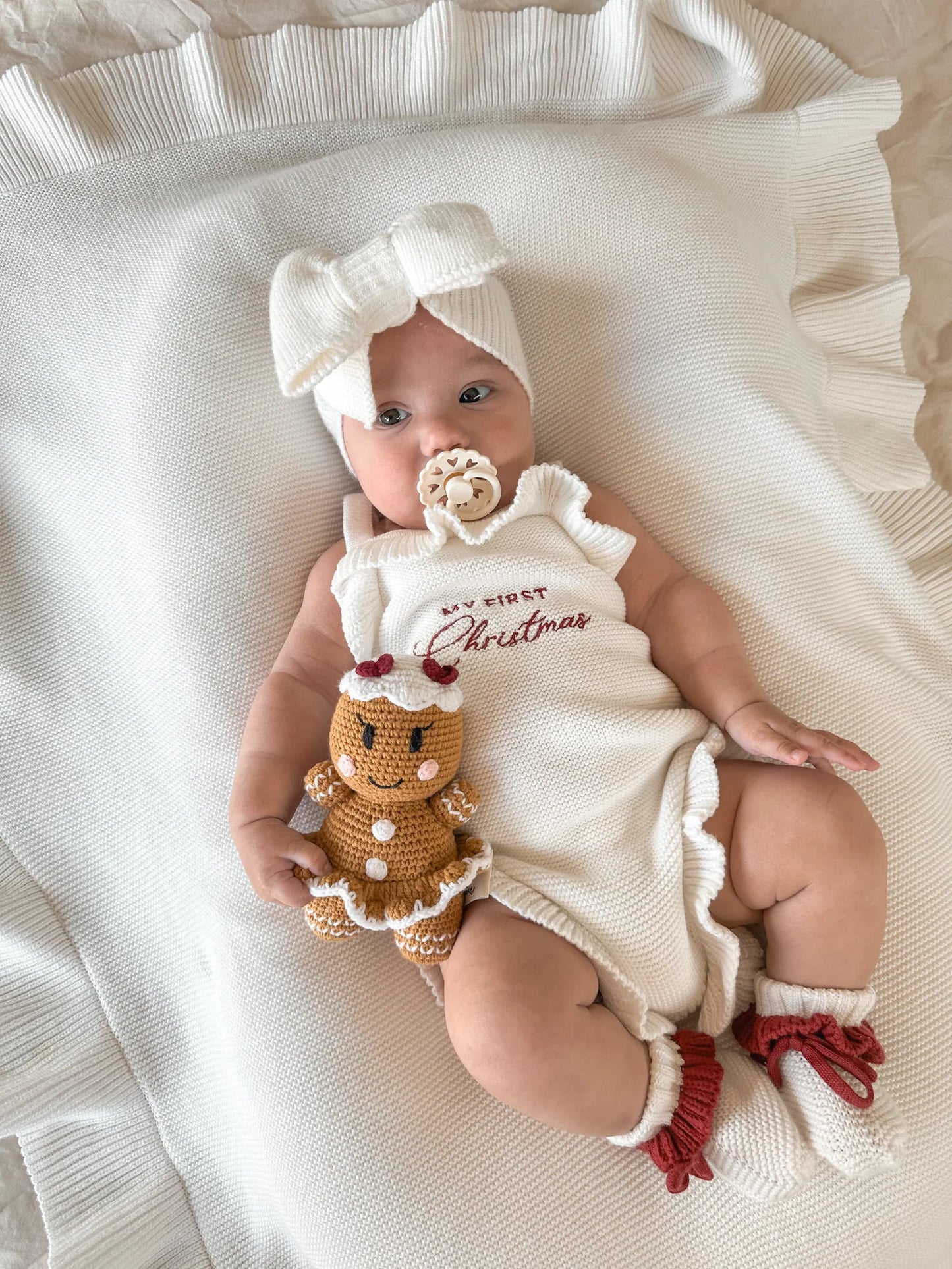 BLOSSOM AND PEAR CROCHET RATTLE | GINGERBREAD