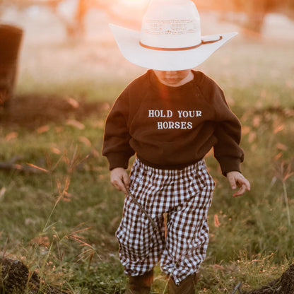 BLOSSOM AND PEAR SWEATER HOLD YOUR HORSES | ESPRESSO