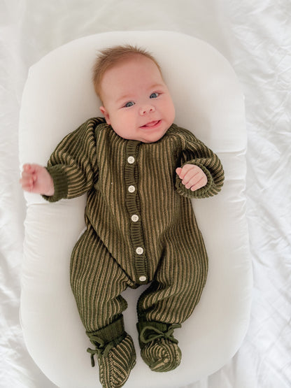 ZIGGY LOU CLASSIC KNIT ROMPER | PESTO