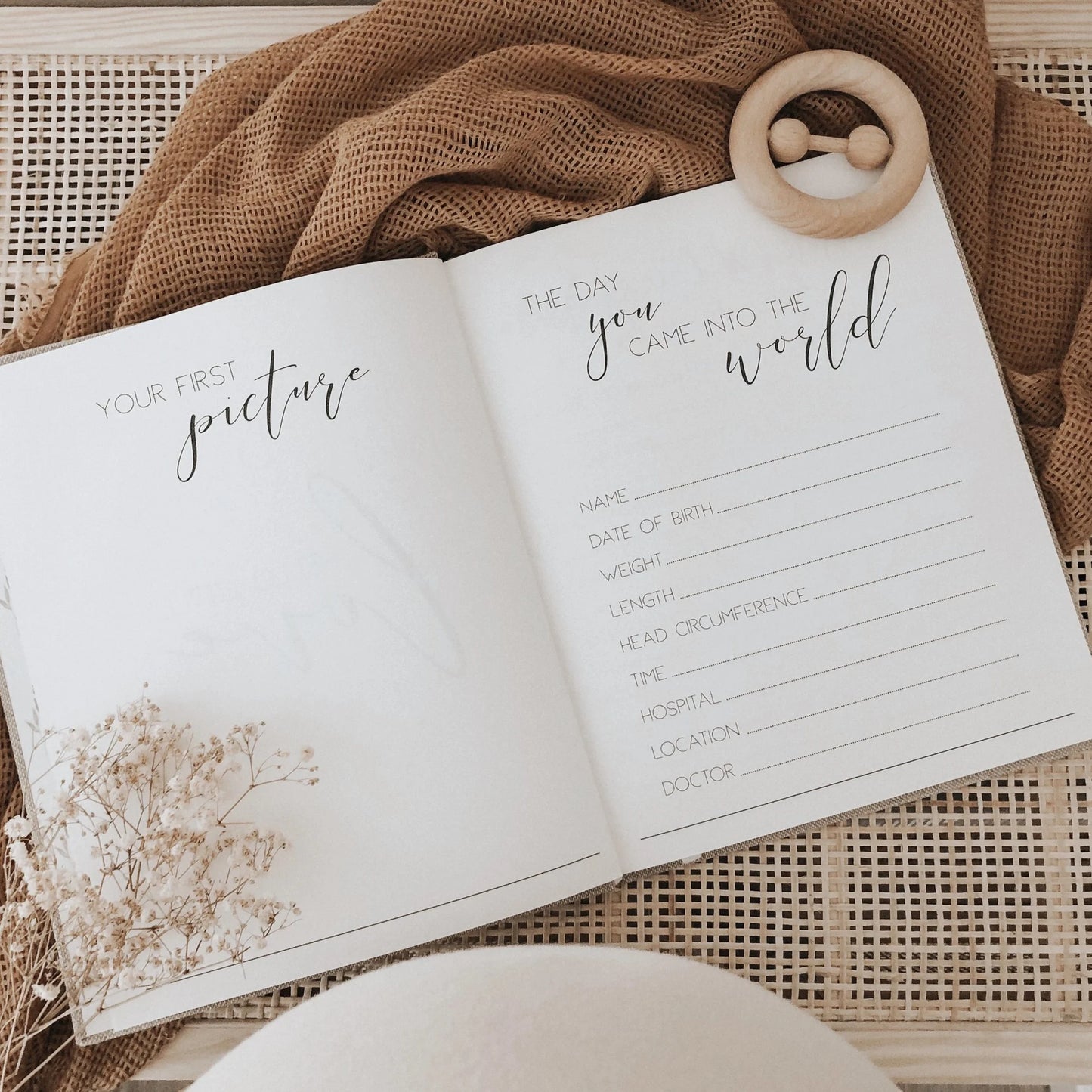 BLOSSOM AND PEAR BABY MEMORY BOOK | CLASSIC WHITE