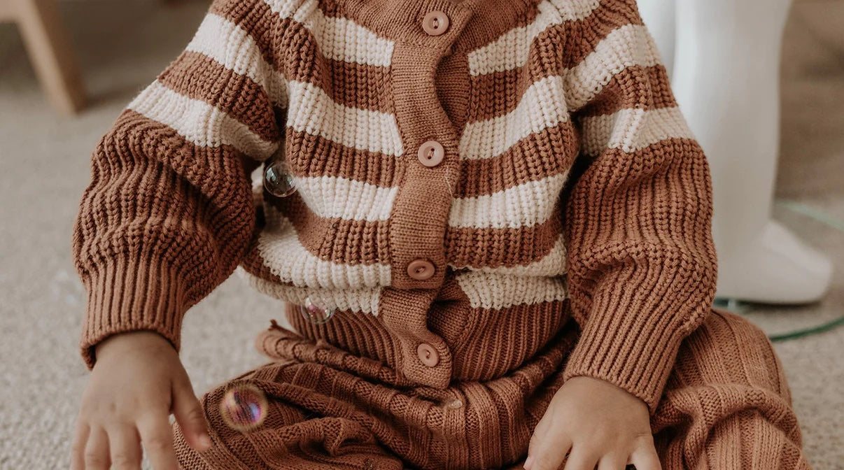 Child Of Mine Cardigan -  Chocolate Stripe