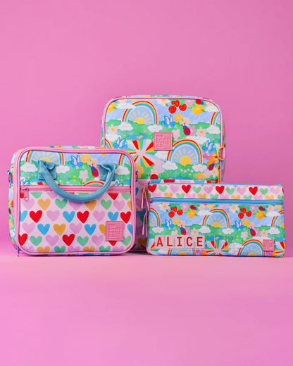 THE SOMEWHERE CO MINI ID PENCIL CASE | RAINBOW GARDEN