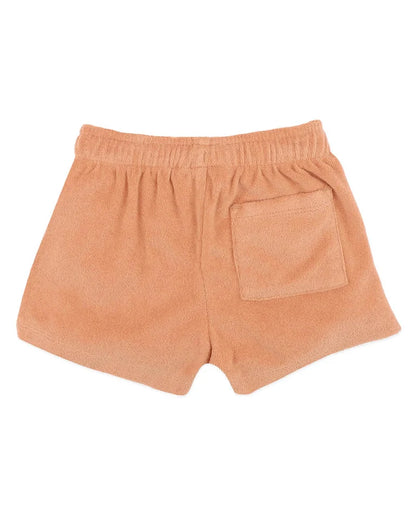 FOX AND FINCH | CARAMEL SIDE STRIPE TOWELLING SHORTS