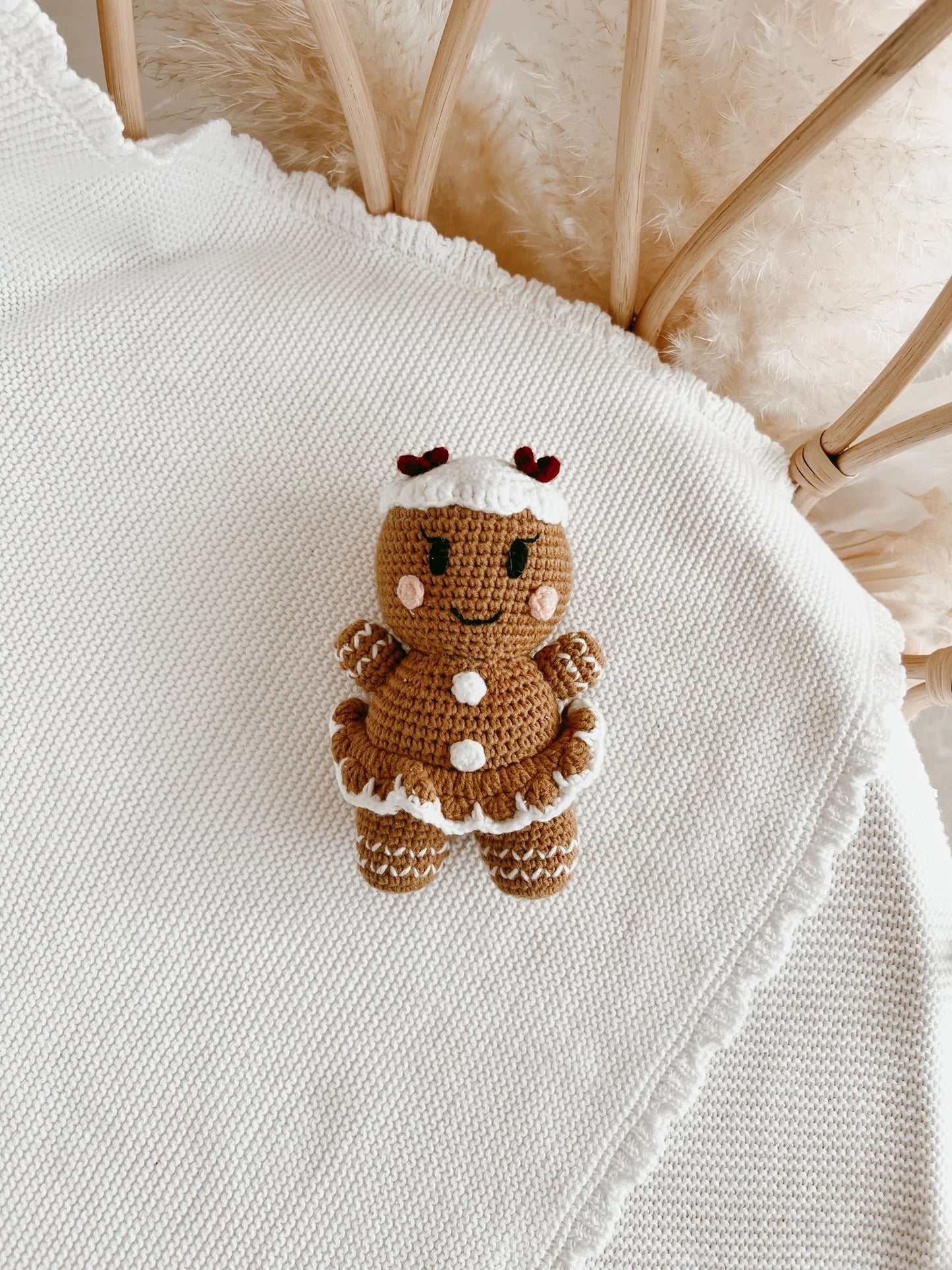 BLOSSOM AND PEAR CROCHET RATTLE | GINGERBREAD