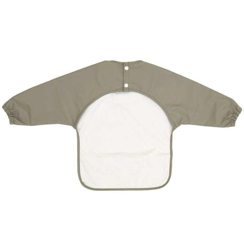 All4Ella Recycled Long Sleeve Bib - Two-Tone Sage
