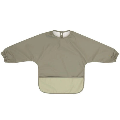 All4Ella Recycled Long Sleeve Bib - Two-Tone Sage