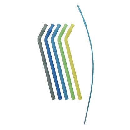 B Box Reusable Silicone Straw Set - Pool Party