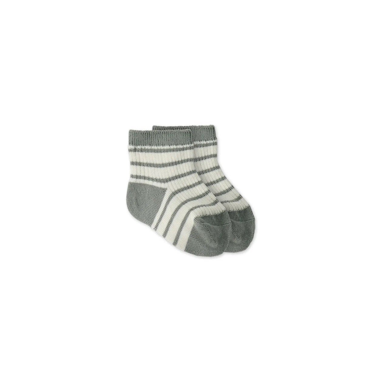 Jamie Kay Rocco Stripe Crew Socks - Sage/Cloud