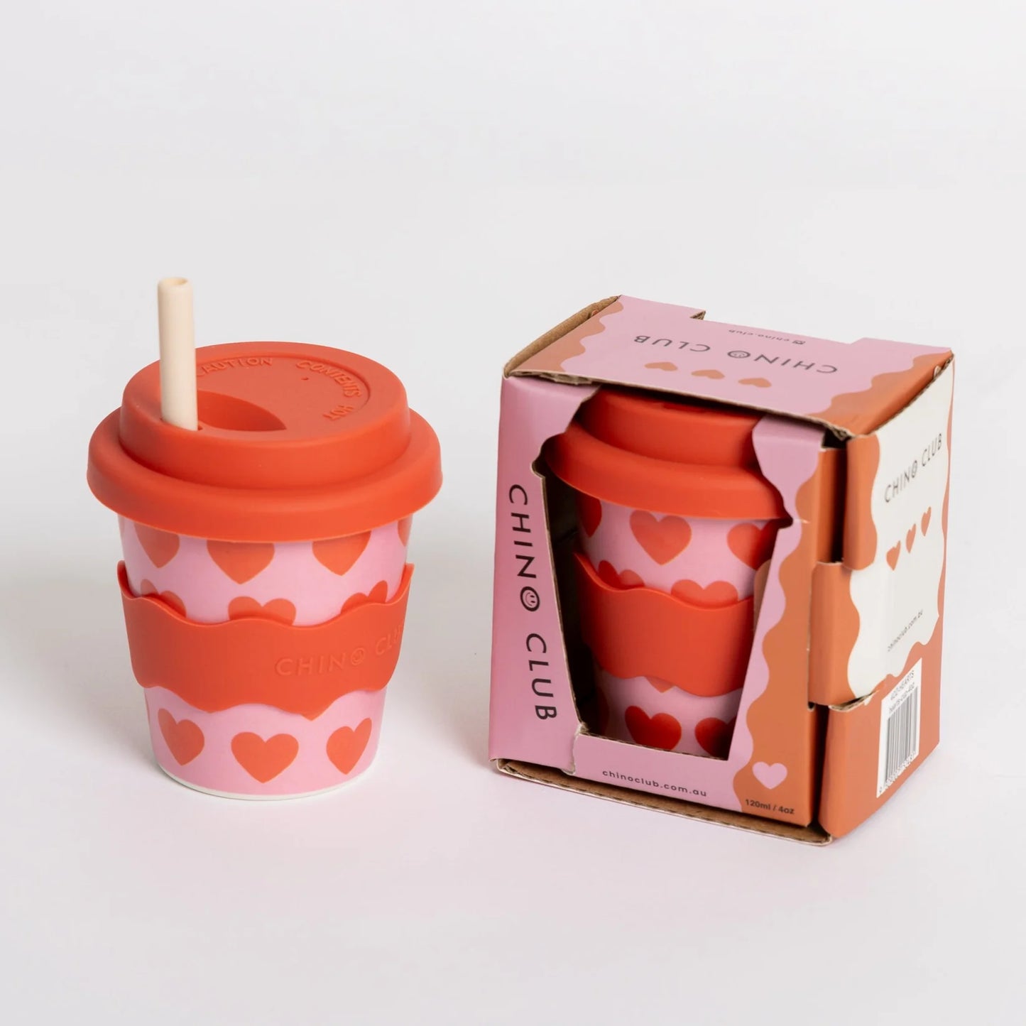 BABY CHINO CUP WITH LID | HEARTS