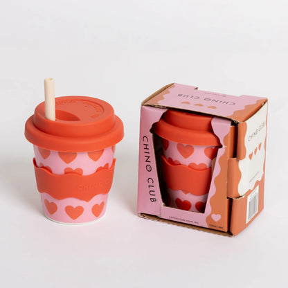 BABY CHINO CUP WITH LID | HEARTS